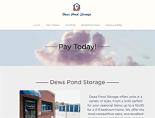 Tablet Screenshot of dewspondstorage.com